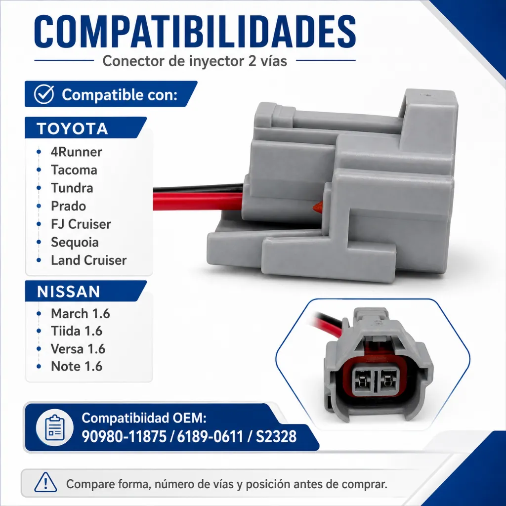conector-inyector-4runner-tacoma-nissan-march-tiida-versa-note1.6COMPATIBILIDADES.webp