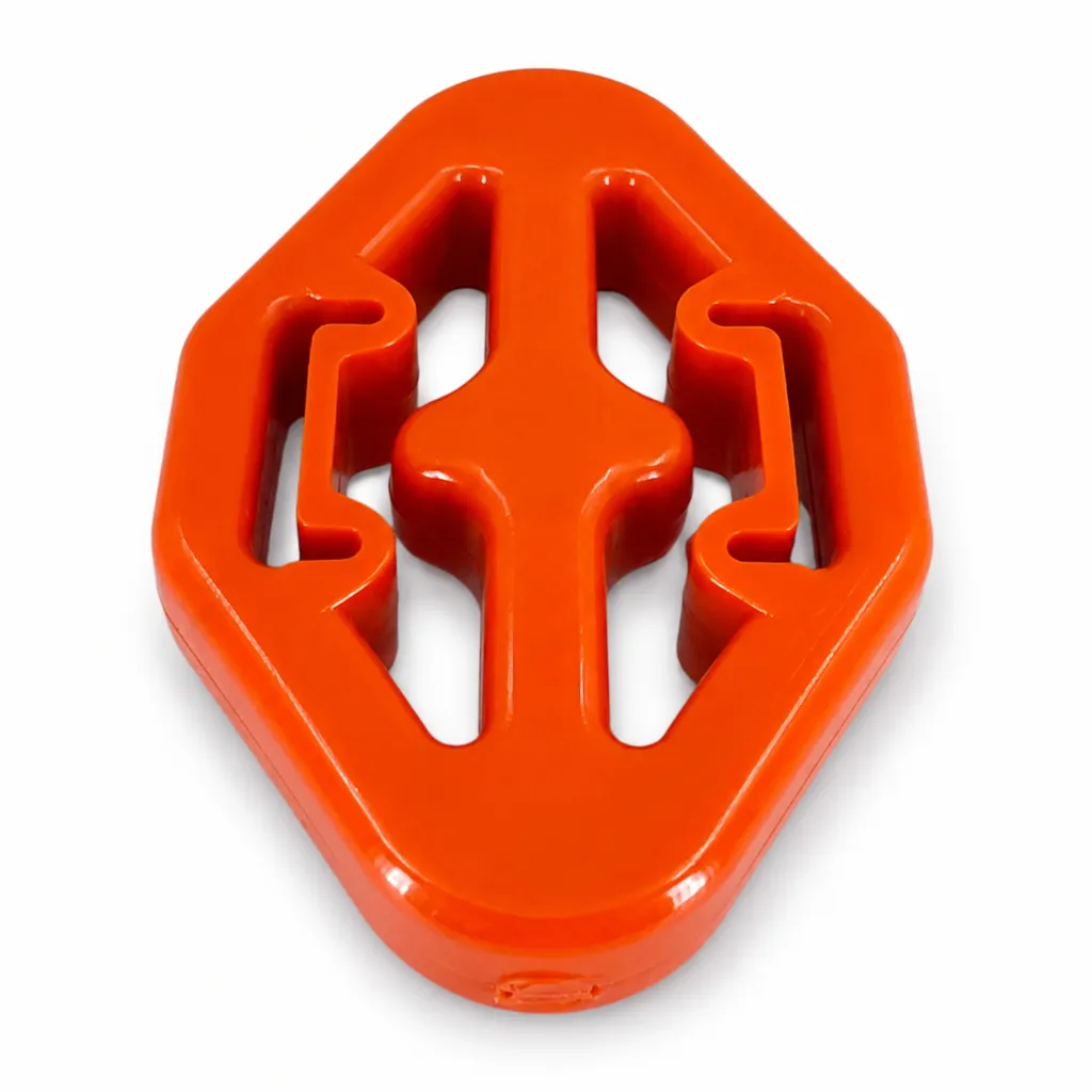 soporte-escape-bmw-e36-e46-poliuretano-naranja-vista-frontal.webp