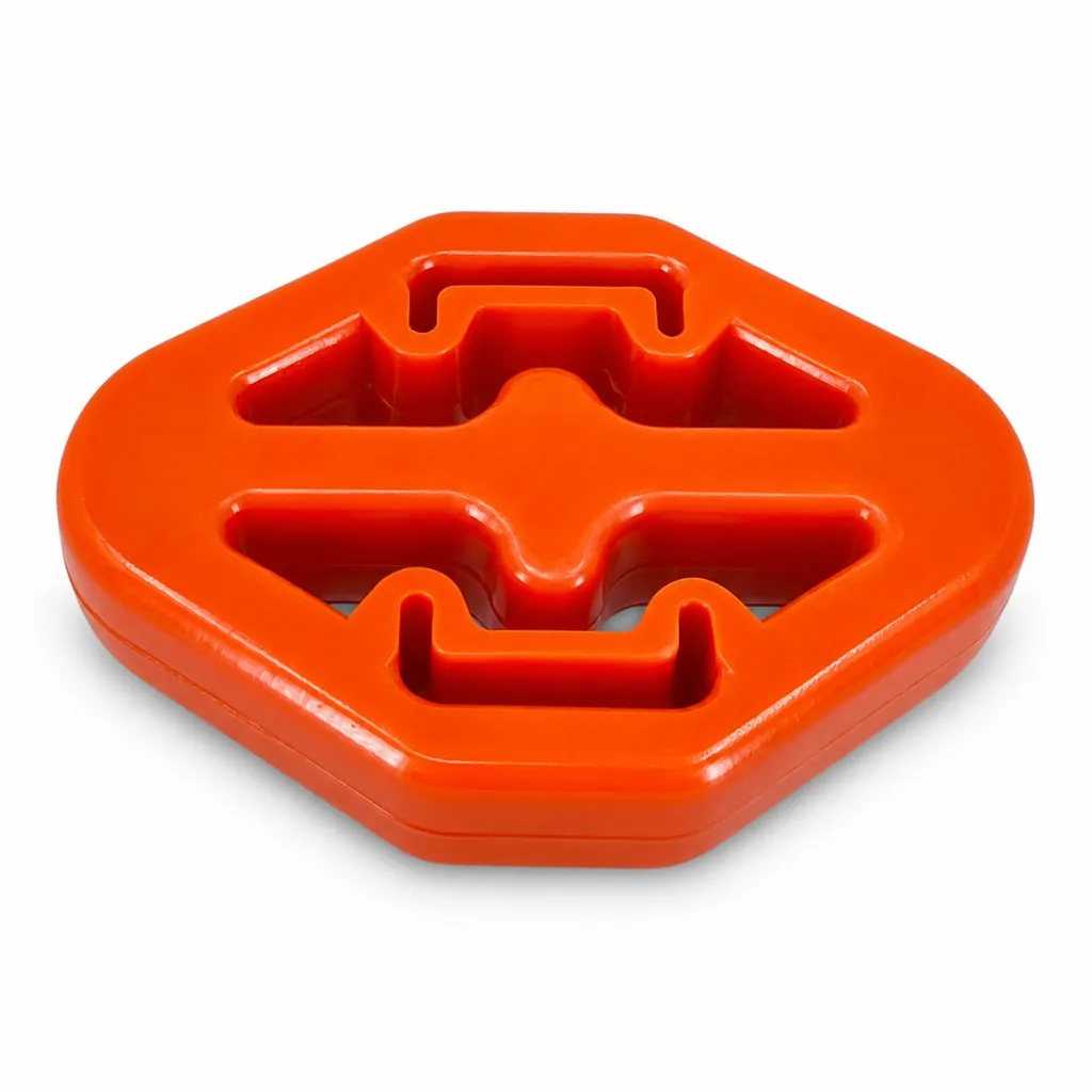 soporte-escape-bmw-e36-e46-poliuretano-naranja-vista-frontal.webp