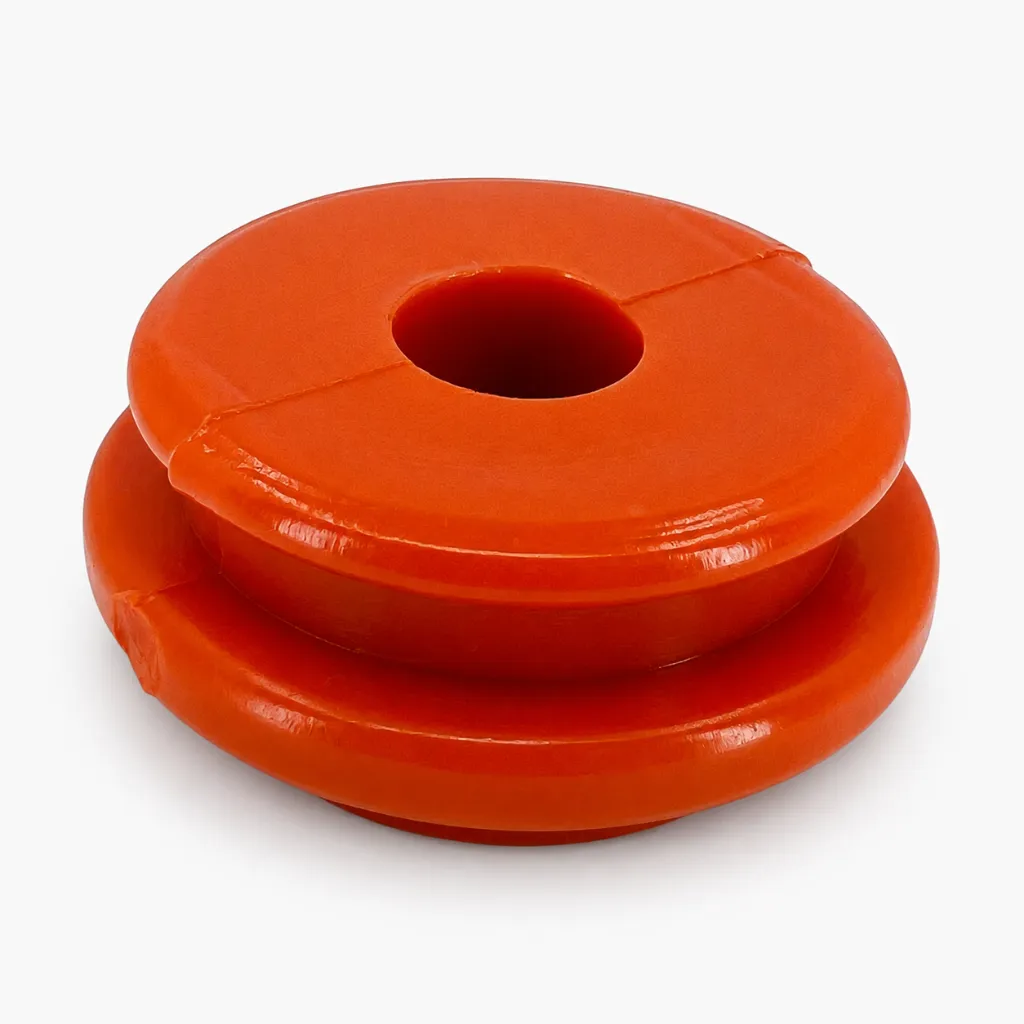 goma-radiador-poliuretano-naranja-perfil-escalonado-chevrolet.webp