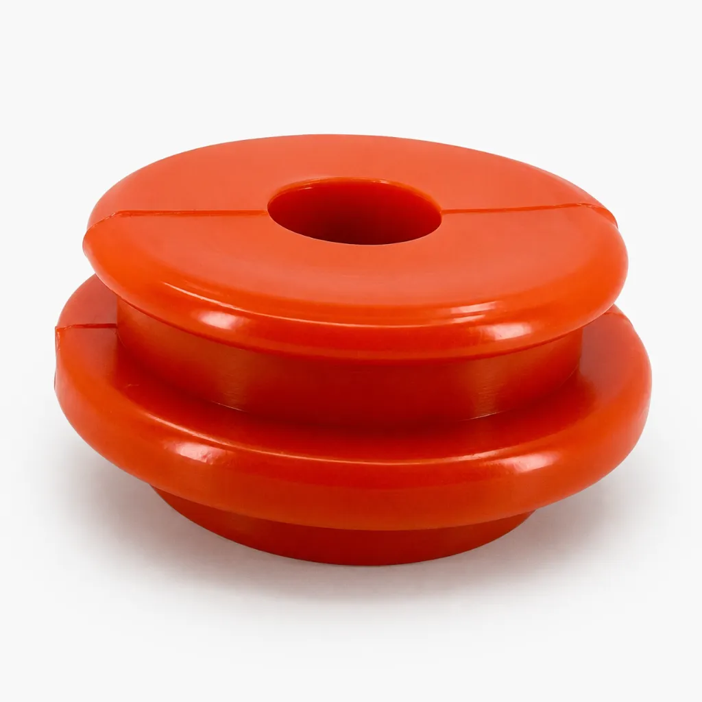 goma-radiador-poliuretano-naranja-perfil-escalonado-chevrolet.webp