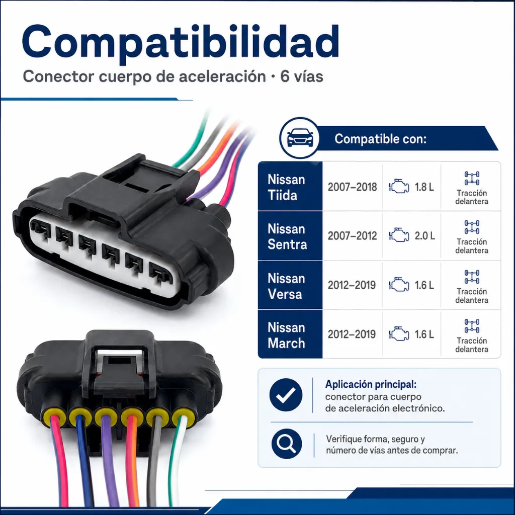 conector-cuerpo-aceleracion-6-terminales-nissan-tiida-sentra-versa-march-yazaki-090ii-aftermarket.webp
