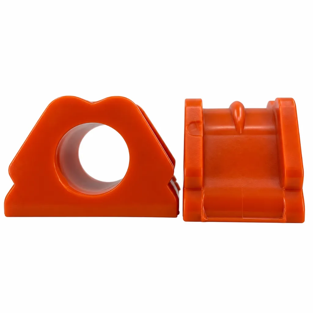 Bujes naranjas de poliuretano industriales.webp