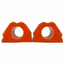 Par de bujes naranjas simétricos.webp