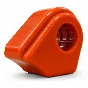 Buje mecánico naranja brillante en primer plano.webp