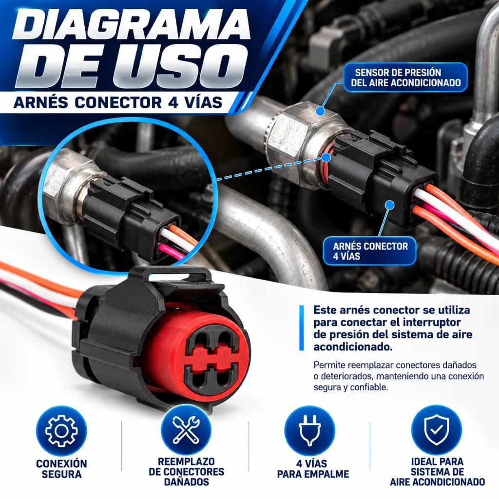 103-XCONE156-Diagrama de uso_ arnés conector 4 vías.webp
