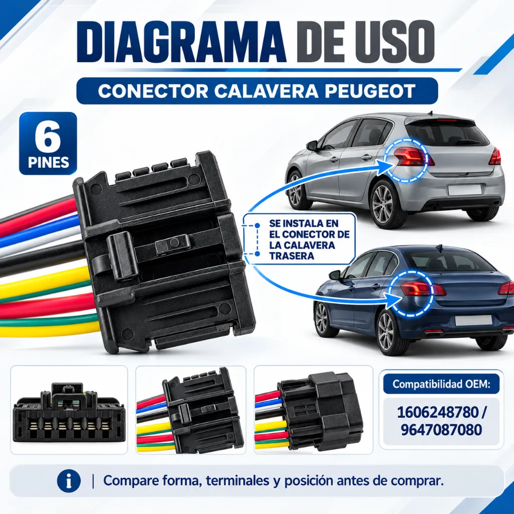 arnes-conector-calavera-peugeot-6-pines-frontal.webp