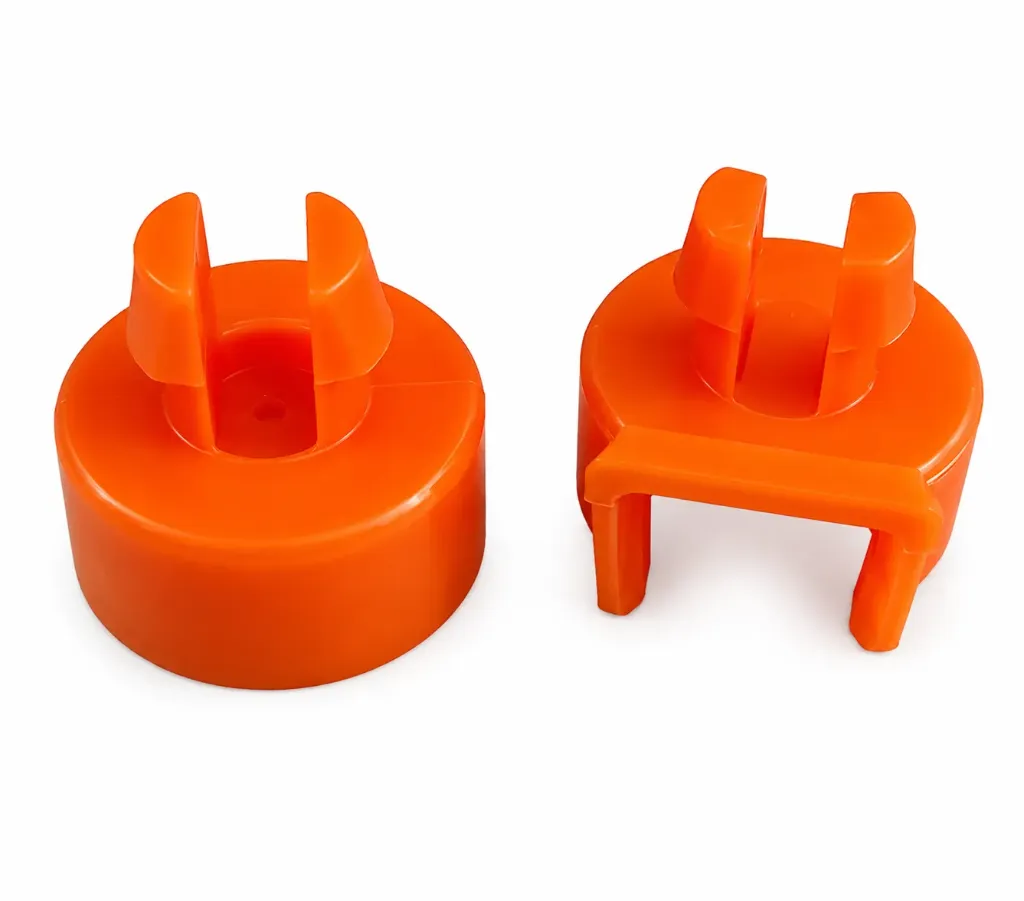 [JUCUESIL] Kit 2 Bujes Bisagra Batea Chevrolet Silverado GMC Sierra 2007-2019 / Colorado Canyon 2015-2022 / Avalanche 2007-2013 — Poliuretano Naranja