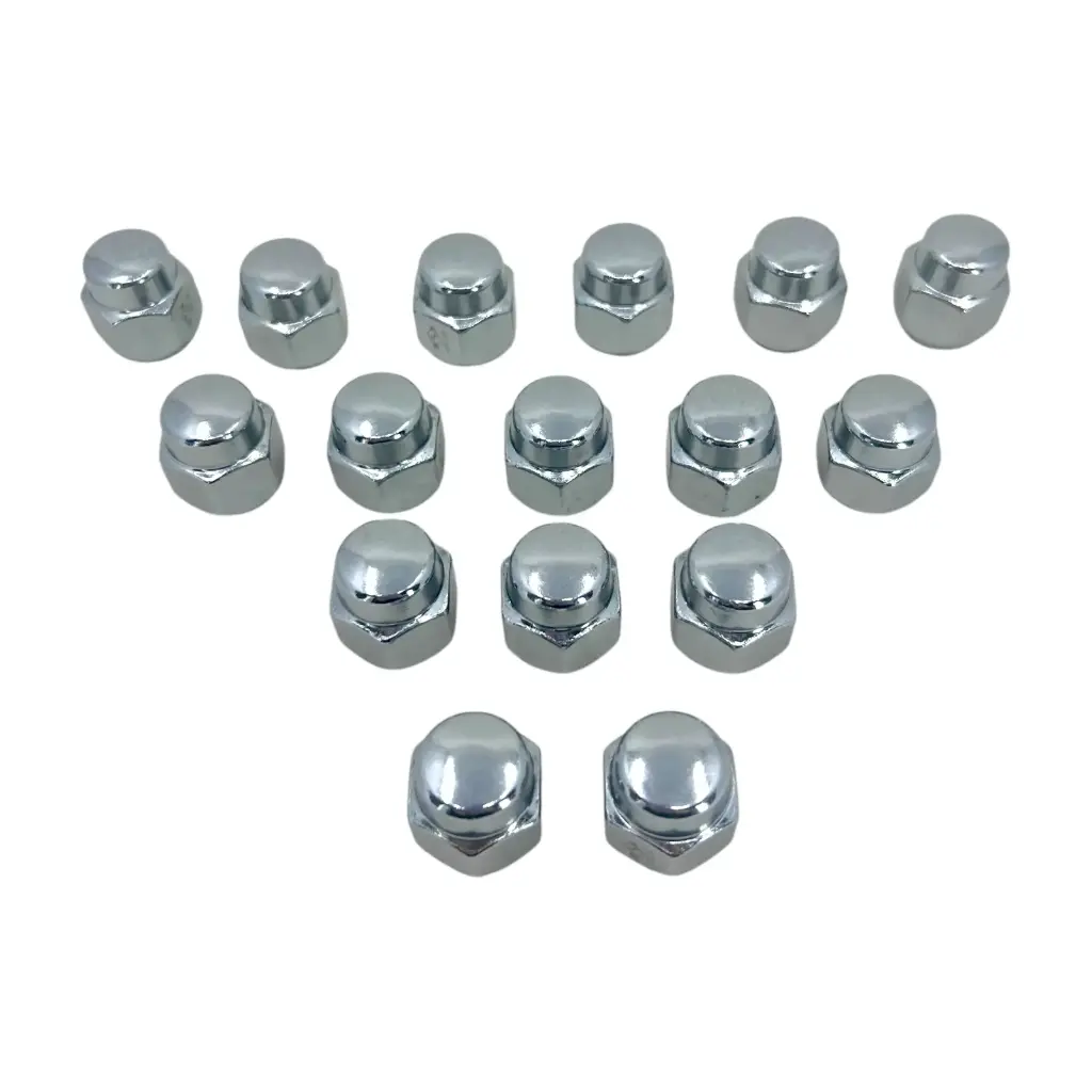 [TA30-325RC (16)] Juego De 16 Tuercas Para Birlo Nissan Autos y Camionetas Cromada