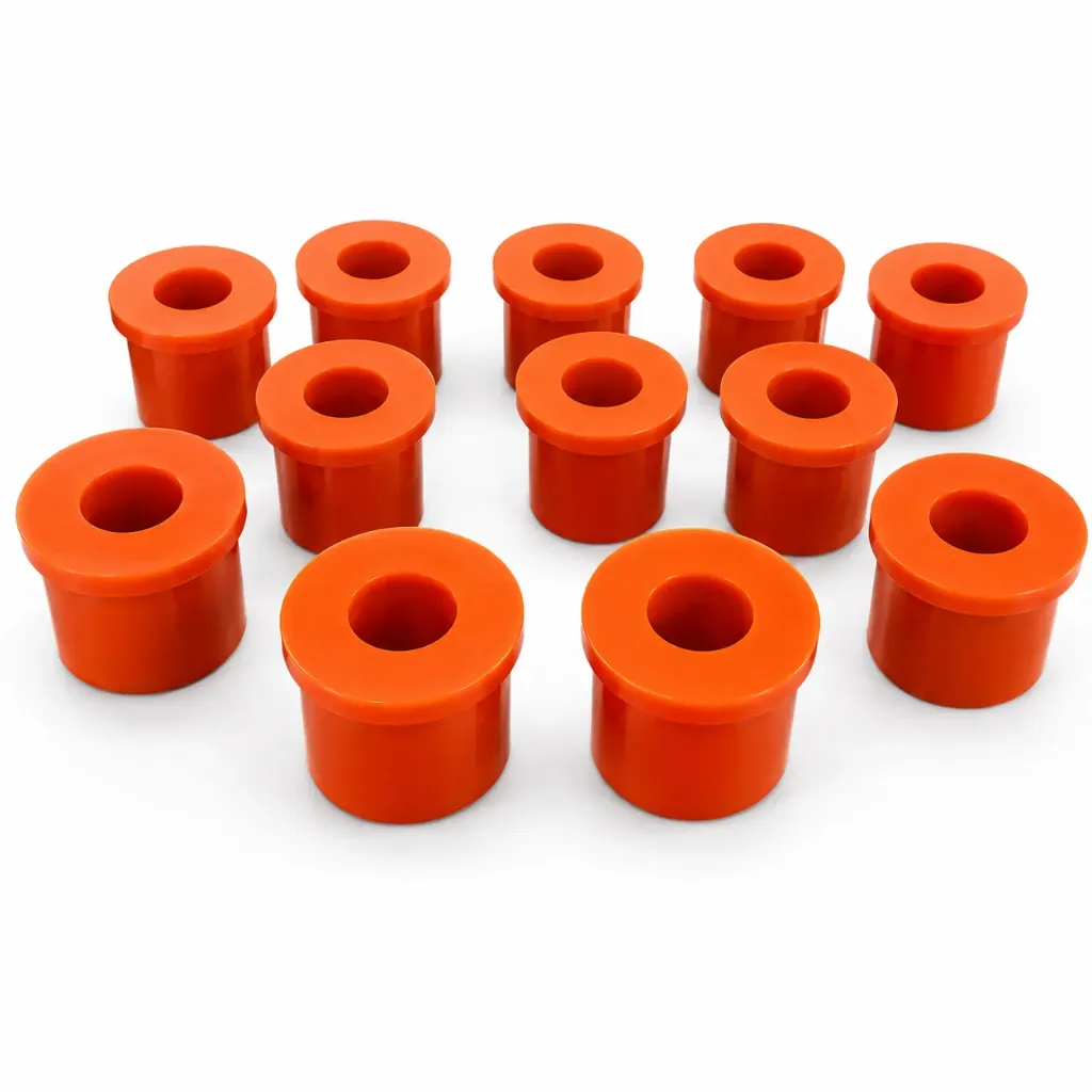 [DATE (8) / DATGE (4)] Juego de 12 Bujes de Muelle Poliuretano Naranja 5/8″ Nissan 720 (1980–1986) y D21 (1986–1997)