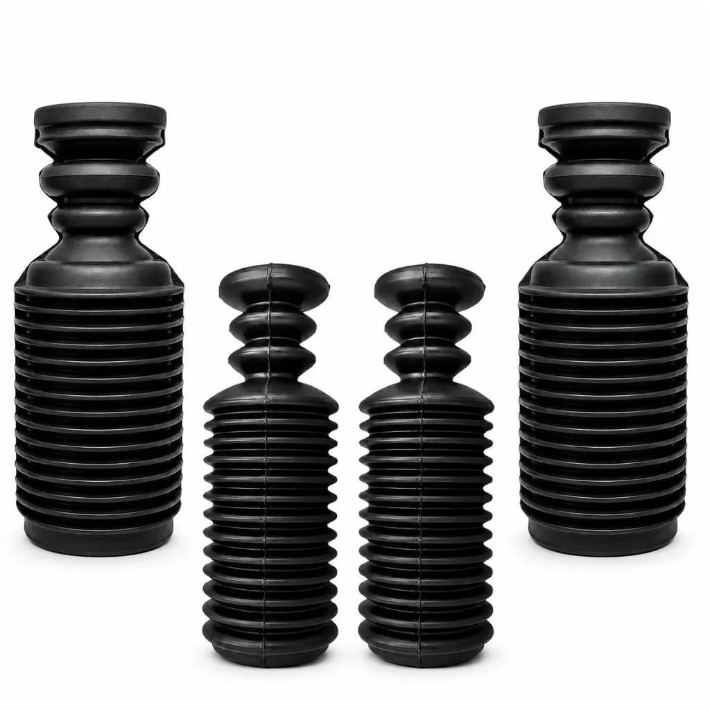 [101-REBSEN / 101-REBSENTR] Kit Rebotes Amortiguador Delantero y Trasero — Nissan Sentra / Lucino 1996-2000. (Refs. 540520M011 / 55240-4M400)