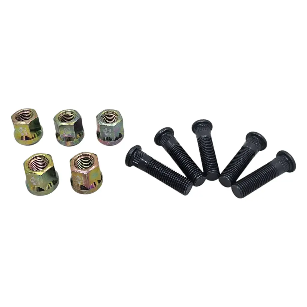 [TA60-401RT (5) / BR10-081RP (5)] Kit 5 Tuercas y 5 Birlos para Aveo, Spark, Beat y Sonic