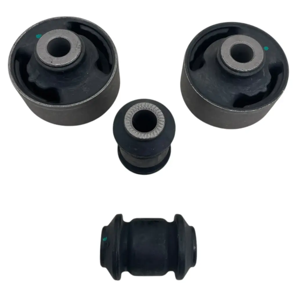 [04-1403023-KB (2) 04-1403024-KB (2)] Kit de 2 Bujes flotantes y 2 bujes barril para Horquilla Aveo 2008-2018