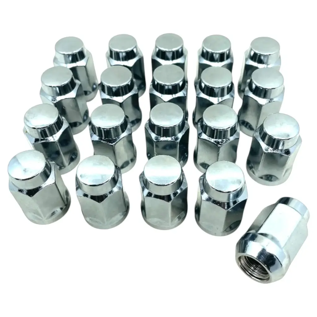  Juego de 20 Tuercas de Lujo M12-1.25 HEX 19 mm Cromadas