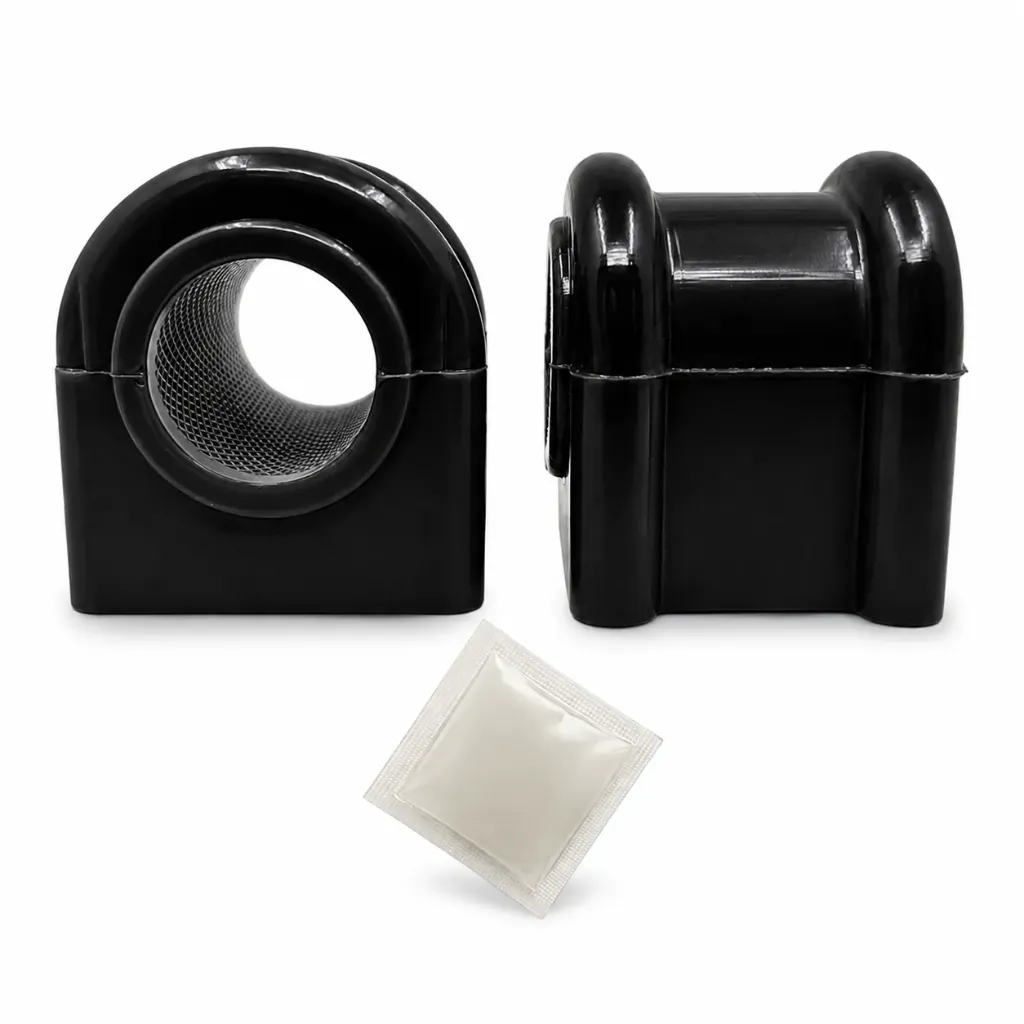 [964-BALIBERTYN] Bushing Barra Estabilizadora Delantera Dodge Nitro 2007-2011 / Jeep Liberty 2008-2012 Negro Poliuretano — Kit 2 piezas
