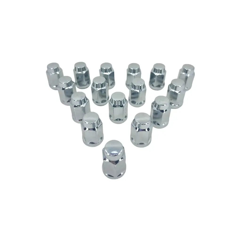 [TA30-215RC (16)] 16 Tuercas Cromadas Solidas Ford Ka Figo Fiesta Mondeo Focus