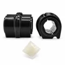 Kit 2 gomas de barra estabilizadora Peugeot Partner, Tepee, Diesel Delantera Poliuretano Negro