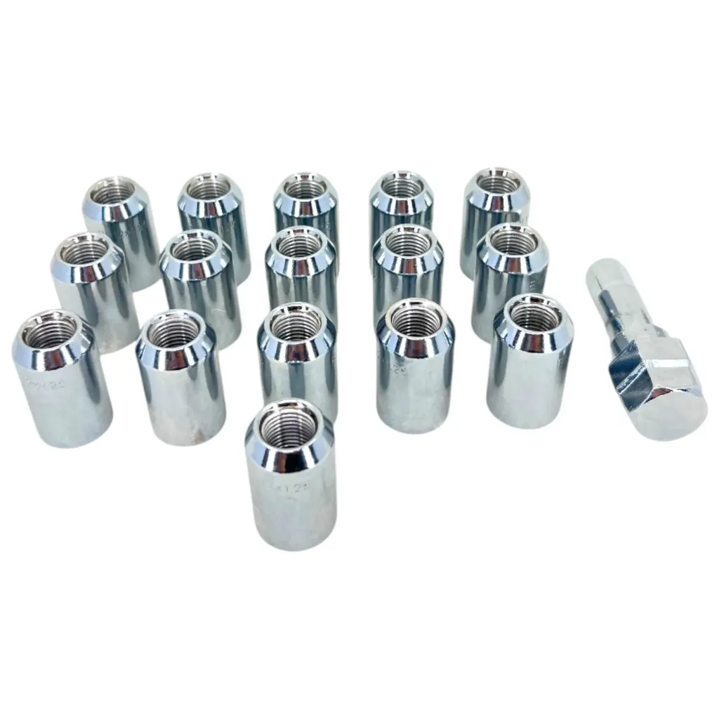 [TA30-307RC (16) TA30-3080C (1)] 16 Tuercas Tuner Con Llave Cromadas Tsuru Versa Tiida Swift