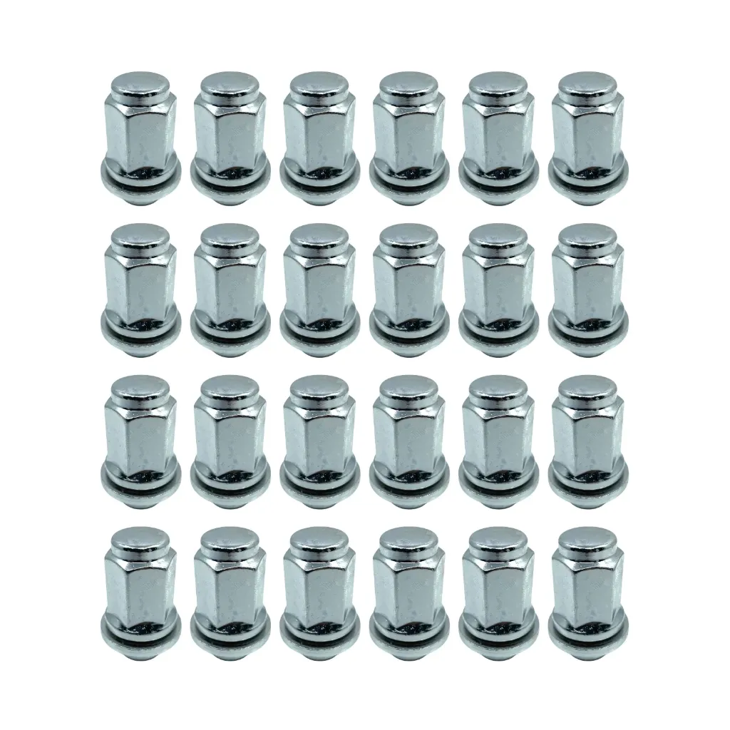 [TA30-310RC (24)] 24 Tuercas Cromadas 12x1.5 Larga Toyota Tacoma, Hilux