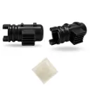 Kit de 2 Gomas para Barra Estabilizadora Renault Kangoo, Megane, Scenic, Nissan Platina (02-10) Delantera Poliuretano Negro