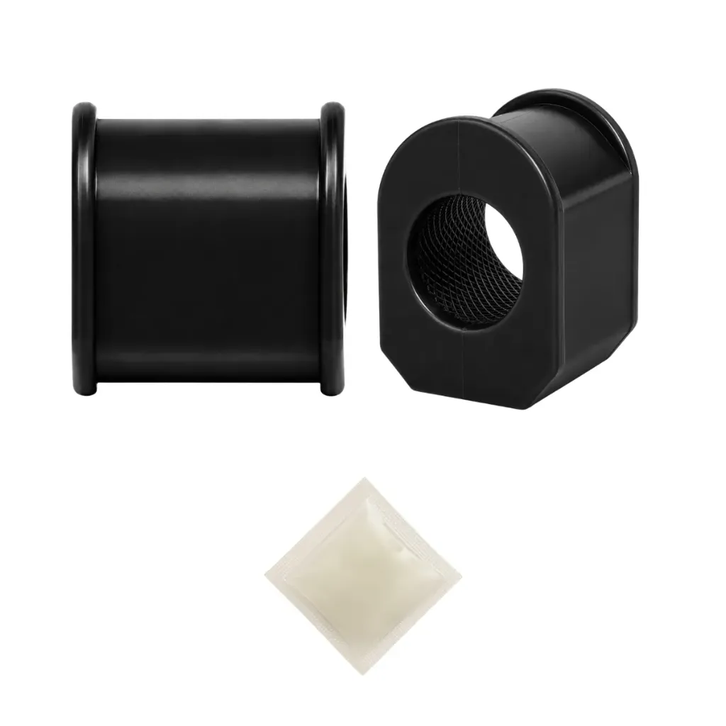 [965-ZBPTNAN] Kit de 2 Gomas de Barra Estabilizadora Nissan Platina (02-10) Delantera Poliuretano negro
