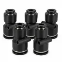 Kit 5 Piezas Reductor Recto para Manguera de Gasolina 1/4” a 1/2”