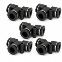 Kit 5 Conectores T Acople Rápido para Manguera de Gasolina 3/8”