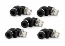 Kit 5 Conexiones 90° Para Manguera Gasolina 1/4 x 1/8 NPT