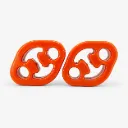 Kit de 2 Gomas Poliuretano Naranja Soporte Escape Silenciador Mercedes-Benz Clase A W169 (2005–2011) y Clase B W245 (2006–2011)