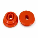 Kit 2 Pzas Soporte Radiador Inferior Poliuretano Naranja — VW Bora A5 (05-10), Golf GTI A5 (05-09), Jetta A6 MK6 (10-18), Passat B6 (06-12), Polo (13-14), SEAT Ibiza IV (08-17)