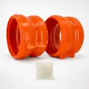 Kit 2 Gomas Poliuretano Naranja Barra Estabilizadora Activa Delantera BMW Serie 5 F07 F10 / Serie 6 F06 F12 F13 / Serie 7 F01 F02 / X5 E70 F15 / X6 E71 F16 (2007–2019) Dynamic Drive