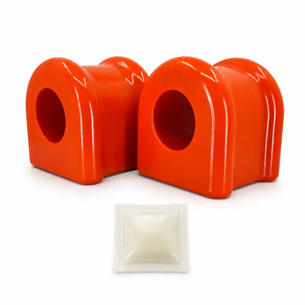 [965-ZBDAK99D] Kit 2 Gomas Barra Estabilizadora Delantera Poliuretano Naranja Dodge Dakota 4x4 1997 1998 1999 - 28mm