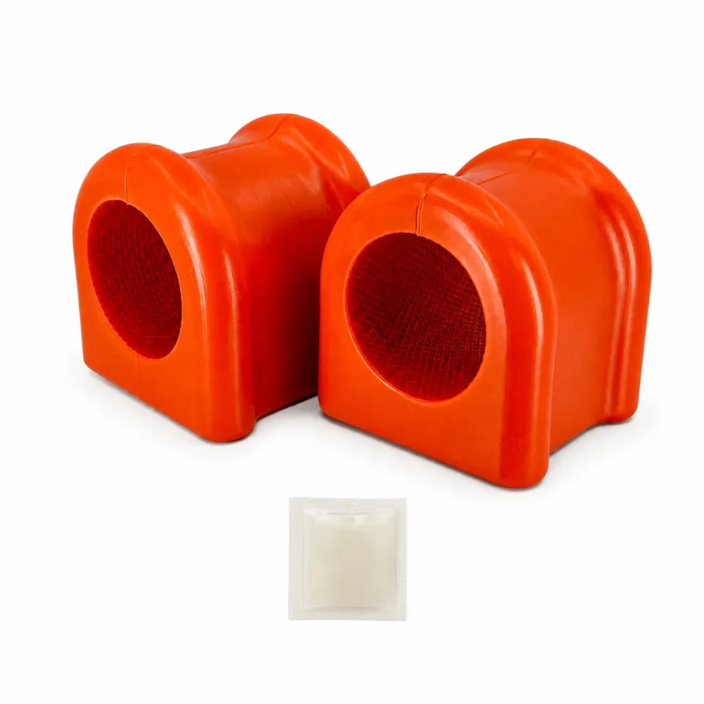 [965-ZBDUR03D] Kit 2 Gomas Barra Estabilizadora Delantera Poliuretano Naranja - Dodge Durango 4WD 2000-2003 / Dodge Dakota 4WD 2000-2002 - 35.5mm