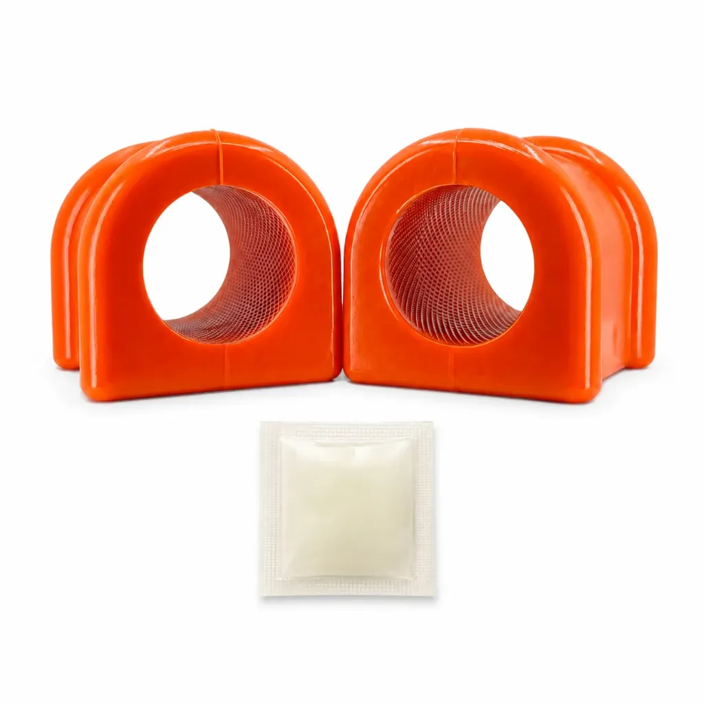 Kit 2 piezas de Bujes Barra Estabilizadora Delantera Poliuretano Naranja 33.5mm — Dodge Dakota 2000-2004 2WD / Durango 1998-1999