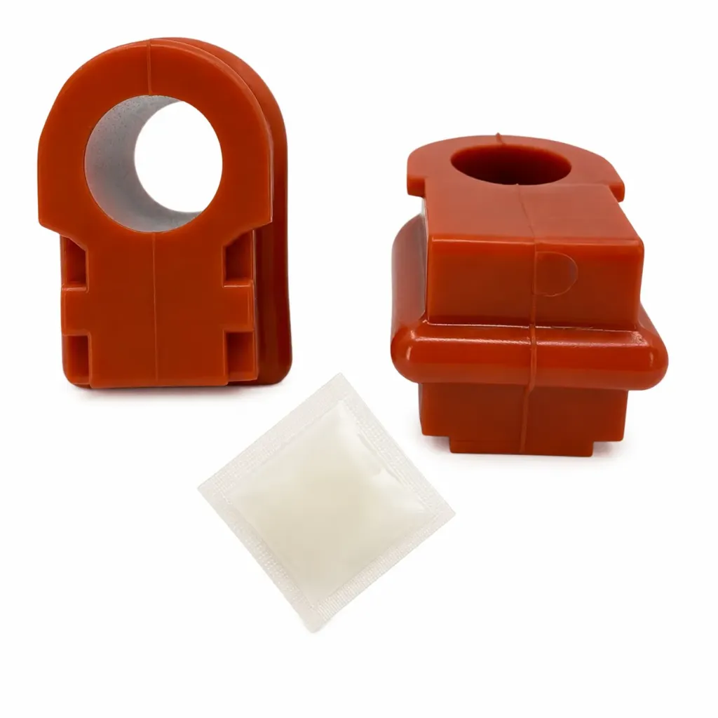 Buje Barra Estabilizadora Delantera Nissan Sentra 2013-2019 y Versa 2007-2012 Poliuretano Naranja — Kit 2 piezas