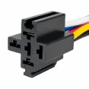 Arnés Socket Relevador 5 Pines 12V DC — Pigtail para Relevadores Nissan Tsuru / Ford Ranger / Volkswagen Jetta / Jeep Cherokee | 25A | Ø Terminales 6.3mm