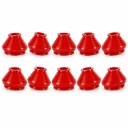 Kit 10 Cubrepolvos Rótula y Terminal de Dirección 5/8" (15.9 mm) — Poliuretano Rojo — Uso Universal para Autos, SUV, Pick-up y Camionetas