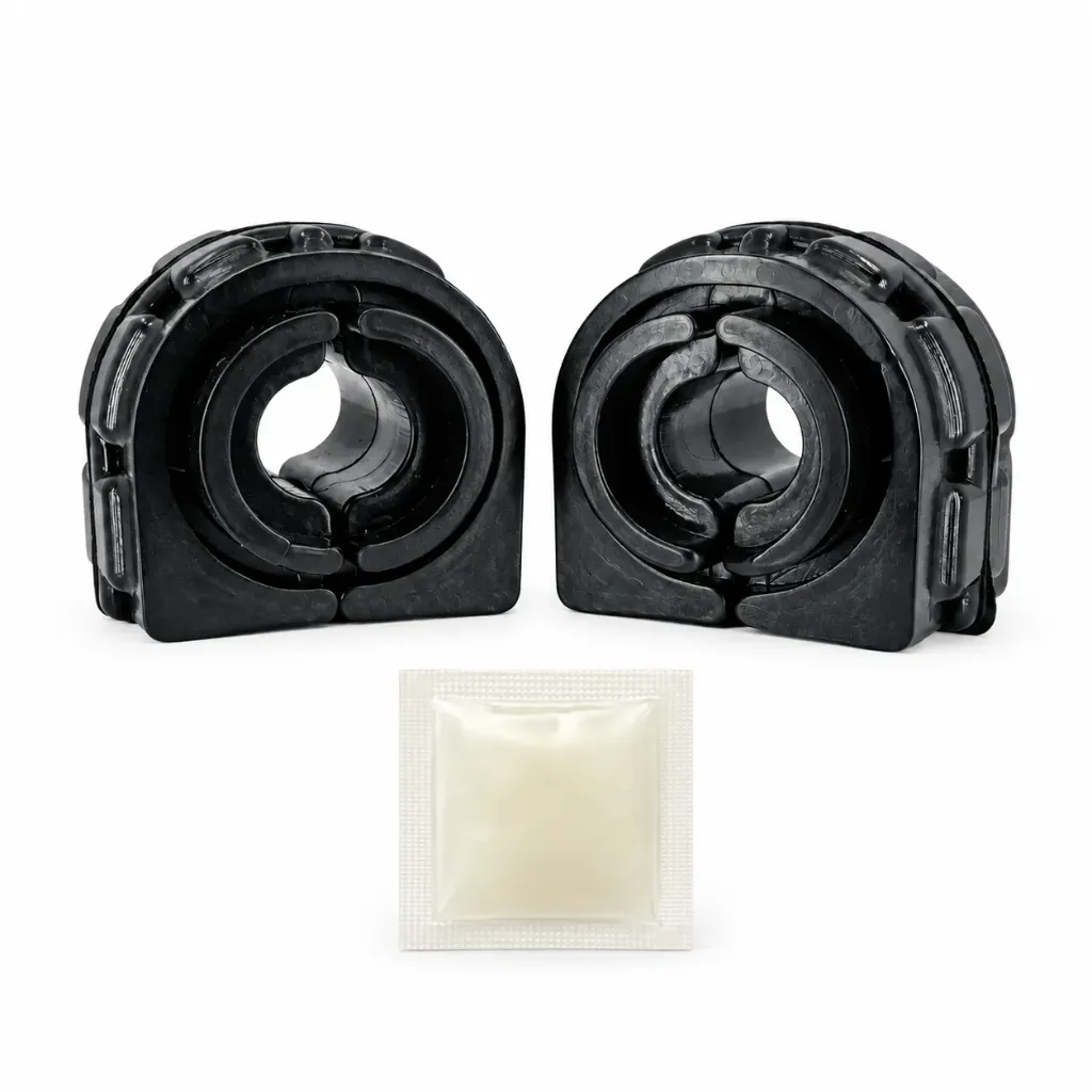 [965-ZBTIG17TN] KIT 2 Gomas Barra Estabilizadora Trasera VW Tiguan Passat Golf GTI 17mm | Poliuretano Negro