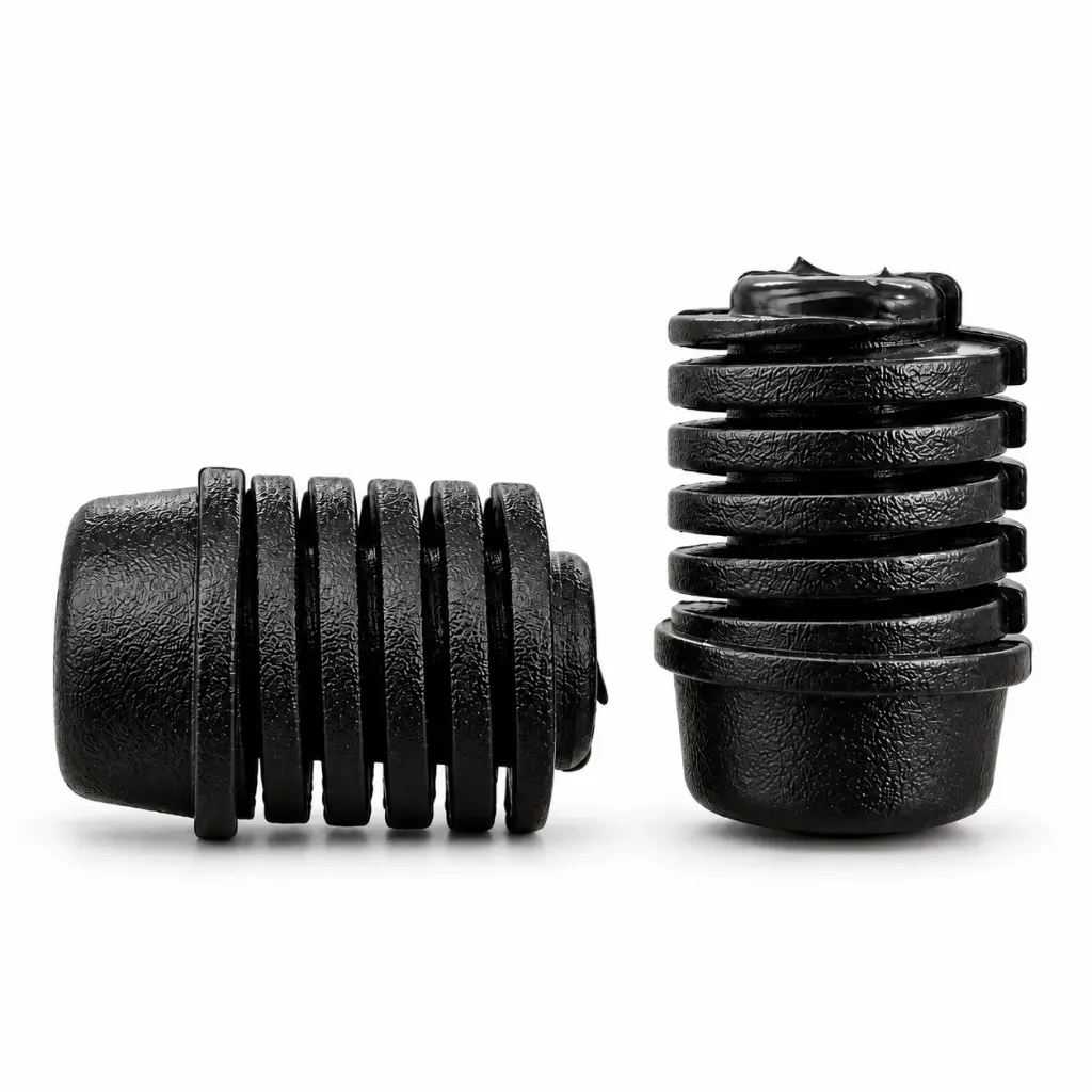 [965-ZTNAVEO] Kit 2 Piezas Tope de Cofre Poliuretano Negro — Chevrolet Monza y Aveo (Todas las versiones)