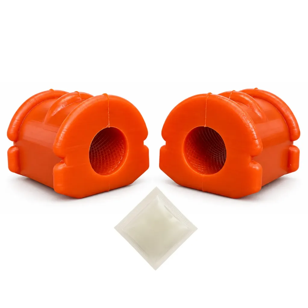 [965-ZBEQUINTOR] Goma Barra Estabilizadora Trasera Chevrolet Equinox 2005-2017, GMC Terrain 2010-2017 y Pontiac Torrent 2006-2009 — Poliuretano Naranja 20 mm — Kit 2 piezas