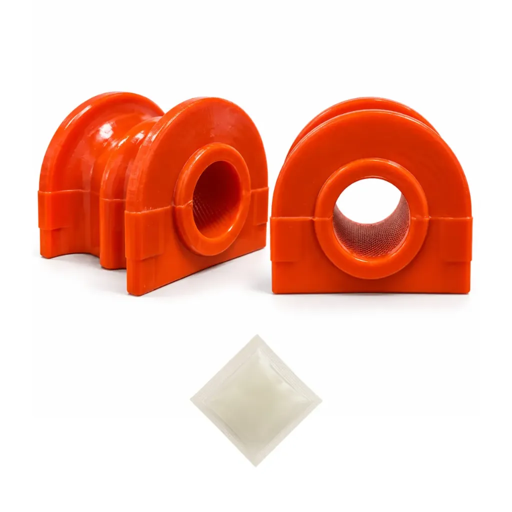[965-ZBCHKC] Kit de 2 Gomas de Barra Estabilizadora Delantera Jeep Grand Cherokee (06, 08-10), Commander (06-10) - Naranja Poliuretano