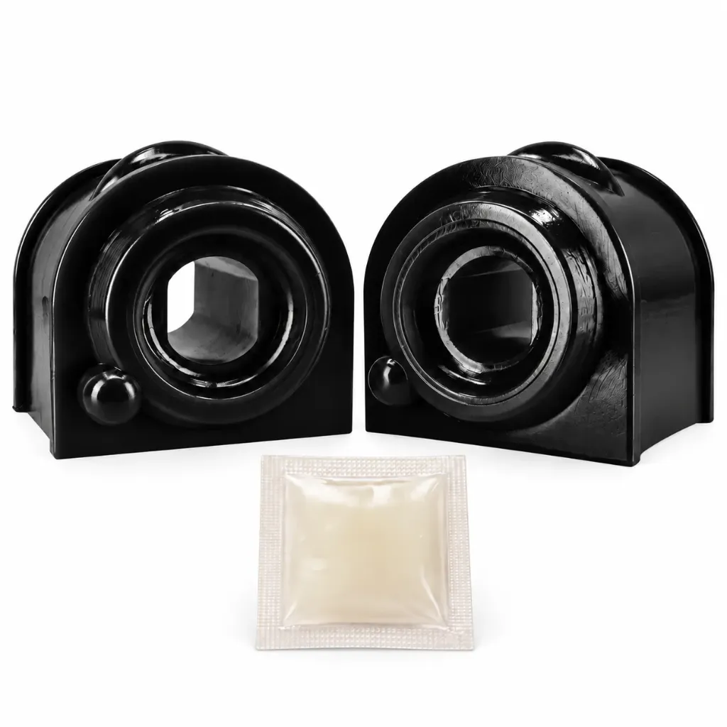 KIT 2 GOMAS BARRA ESTAB FORD FOCUS (08-11), MAZDA 3 (08-13) 15.8 mm DELANTERA POLIURETANO NEGRO
